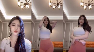 ⭐【快手】希希酱紫 6 快手第一美臀 凹凸户型 半透紧身裤 (37)